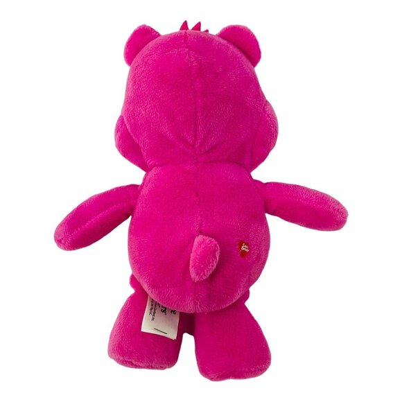 Care Bears Cheer Bear Plush Hot Pink Rainbow Stomach 2014 Just Play Soft Toy 10" - Picture 4 of 10